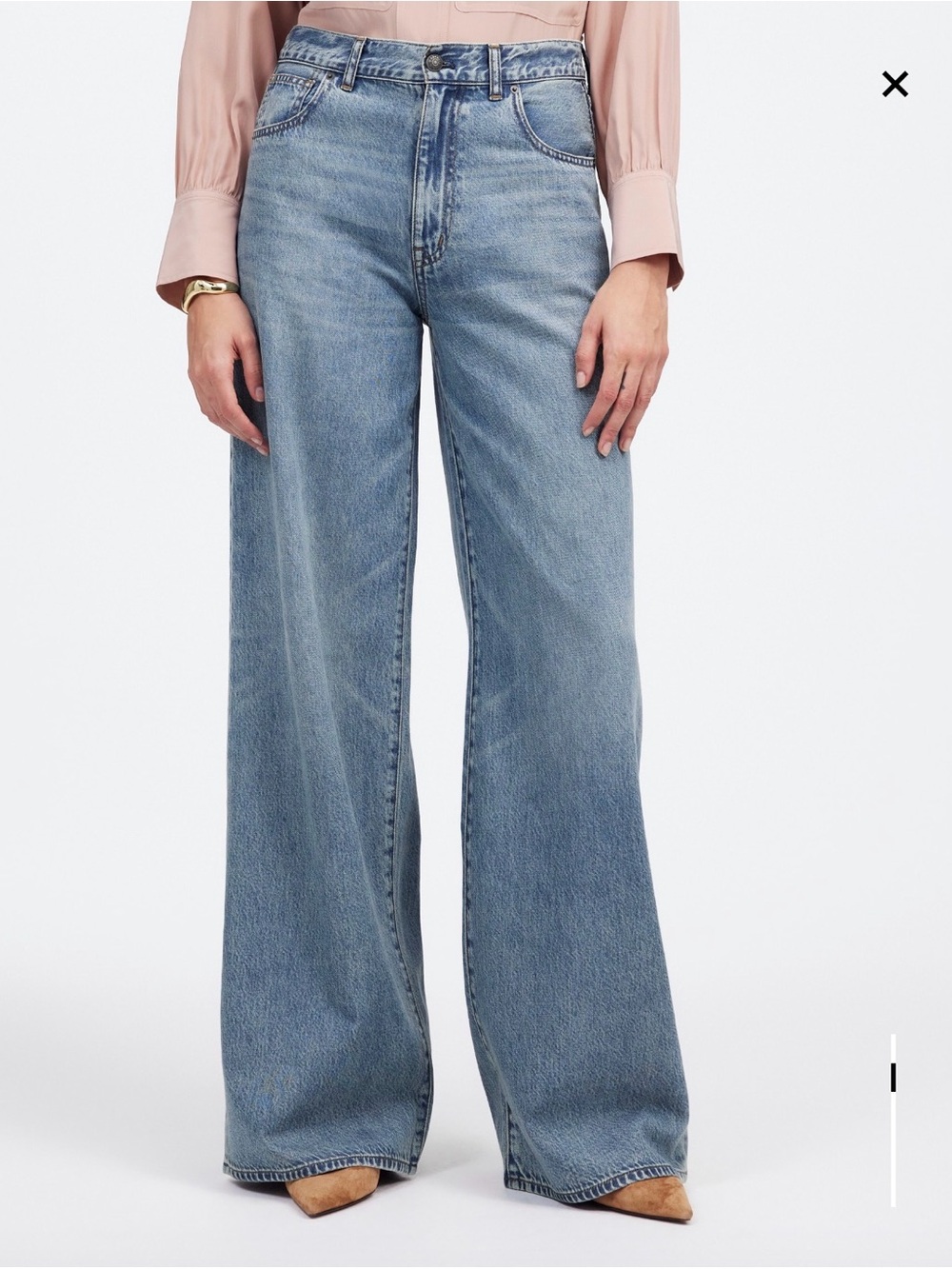Madewell Light Blue Wide-Leg High-Rise Jeans